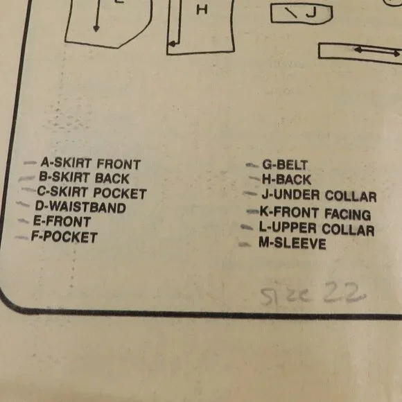 Simplicity 9650 clothing pattern top & skirt size 16-22 - Picture 5 of 9